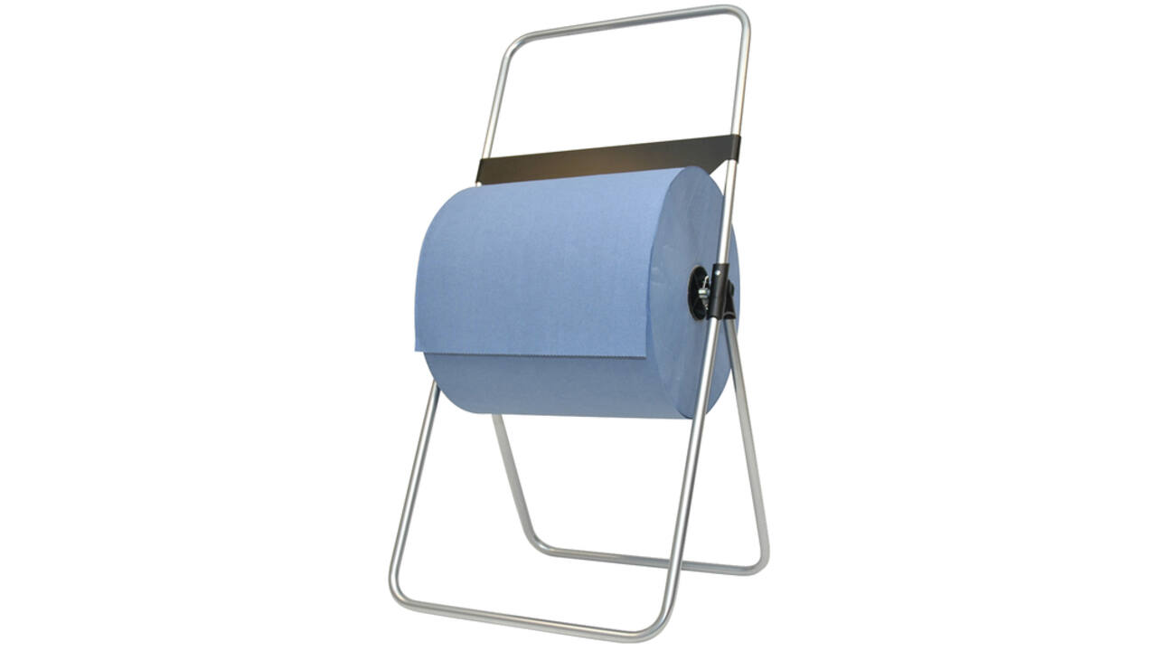 Poetspapierdispenser Euro Products V1 vloerstandaard RVS 438300
