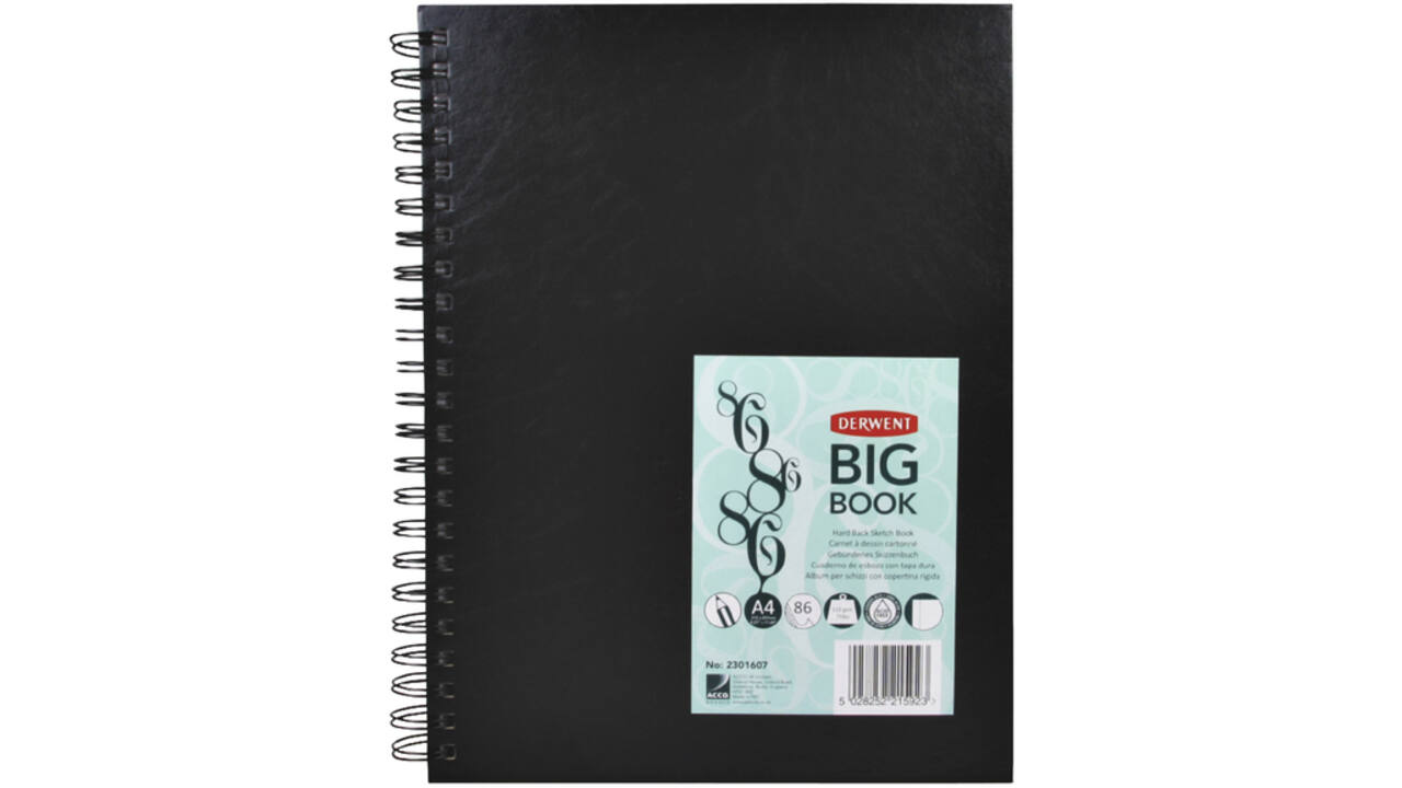 Schetsboek Derwent Big Book A4 harde kaft