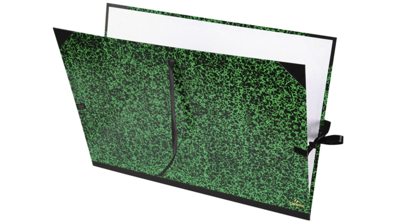 Tekenmap Canson 78x115cm kleur groen annonay sluiting met linten