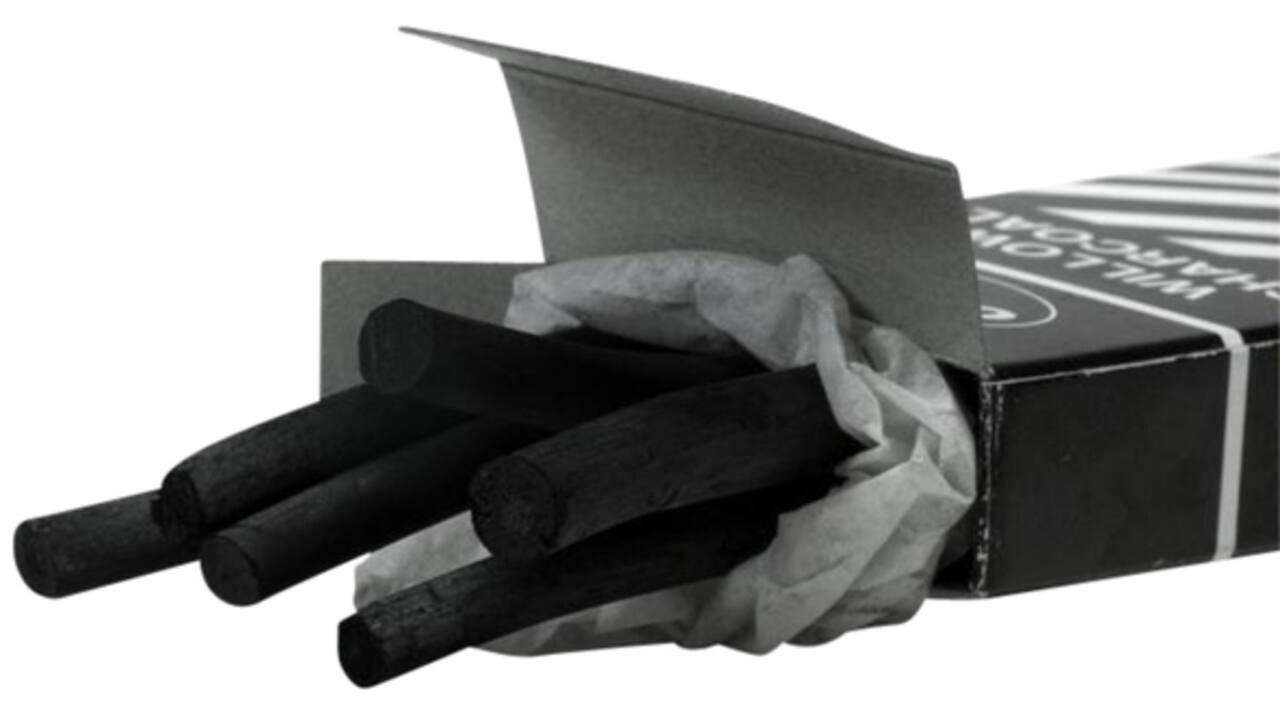 Houtskool Coates 5-6mm doos à 6 stuks