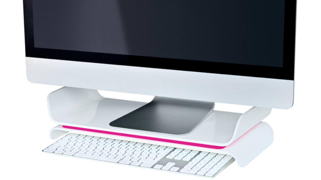 Monitorstandaard Leitz WOW Ergo verstelbaar roze