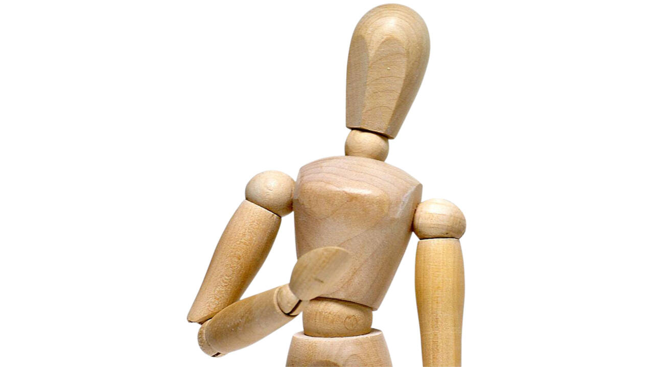 Ledenpop vrouw 30 cm ongelakt