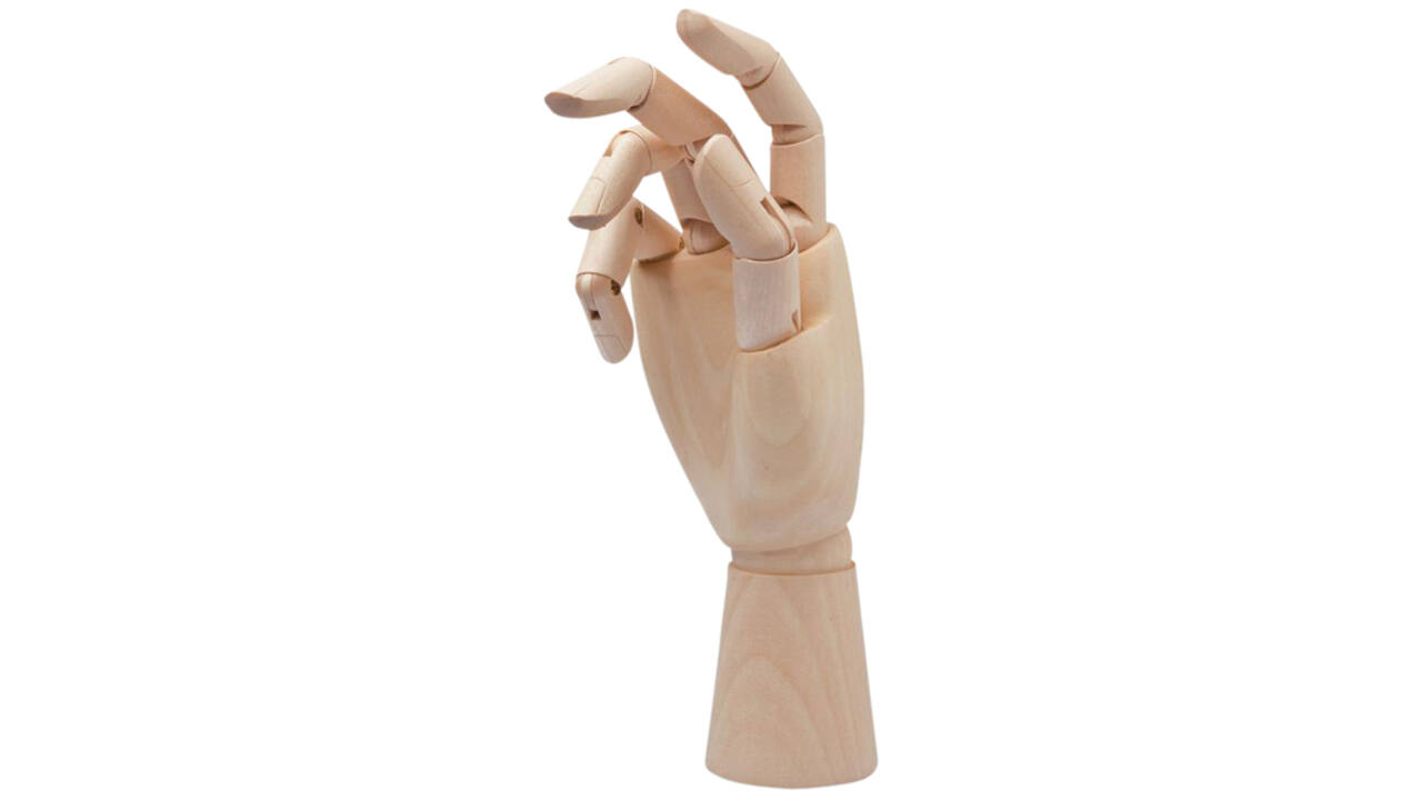 Ledenhand Conda rechts vrouw 25 cm naturel hout