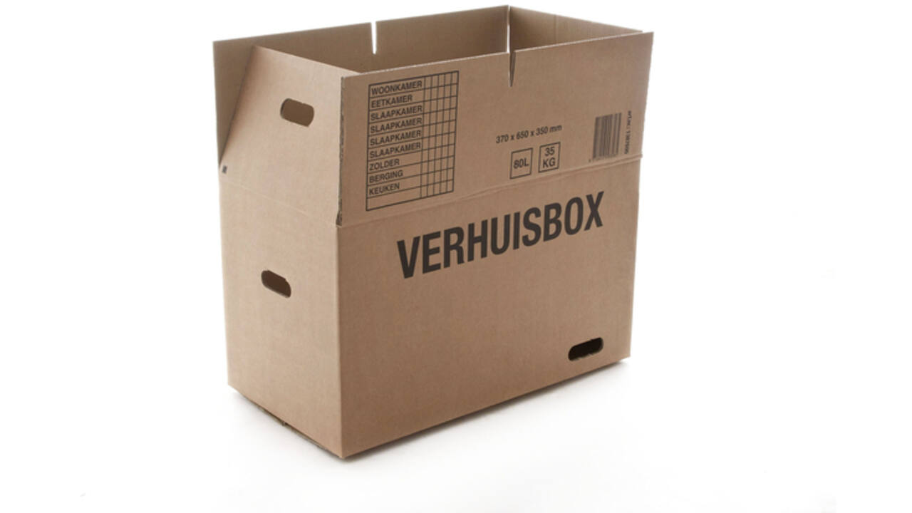 Verhuisdoos IEZZY 370x650x350 dubbelgolf bruin 7mm