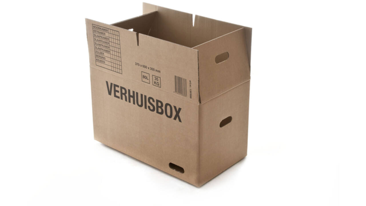 Verhuisdoos IEZZY 370x650x350 dubbelgolf bruin 7mm