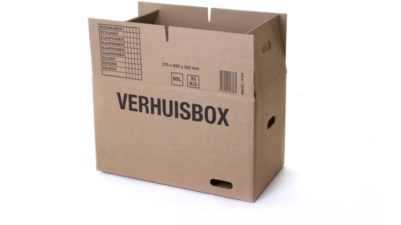 Verhuisdoos IEZZY 370x650x350 dubbelgolf bruin 7mm