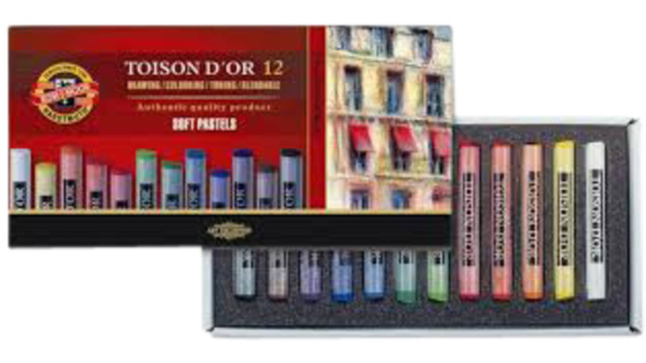 Pastelkrijt Koh-I-Noor Toison 8512 rond 12 stuks assorti