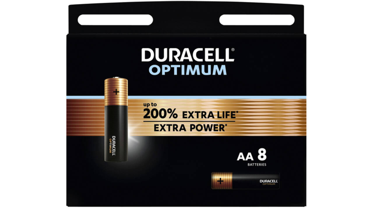 Batterij Duracell Optimum 200% 8xAA