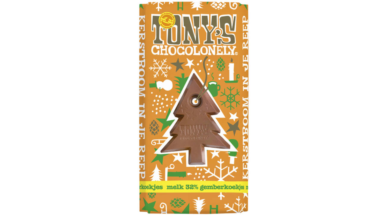 Chocolade Tony's Chocolonely Kerst melk gemberkoekjes 180gr