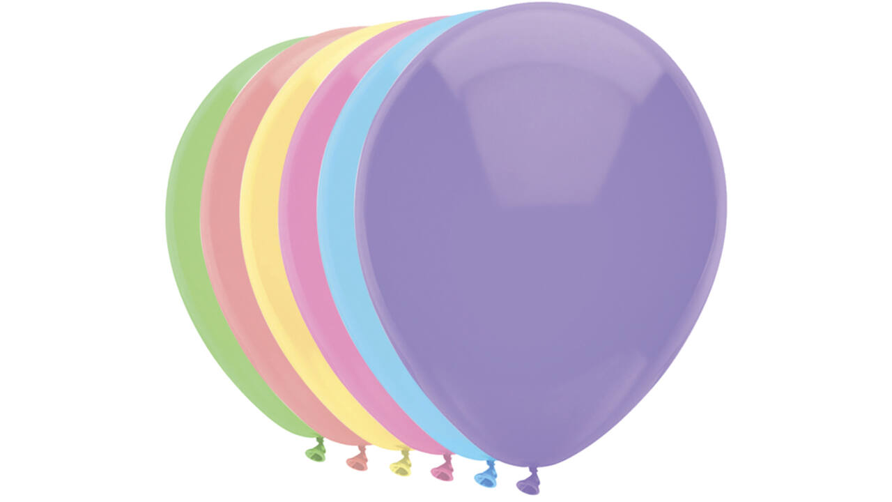 Ballon Haza uni 30cm 100 stuks pastel assorti