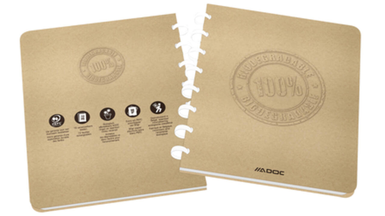 Schrift Adoc BIO A5 lijn 144 pagina's 90gr kraft
