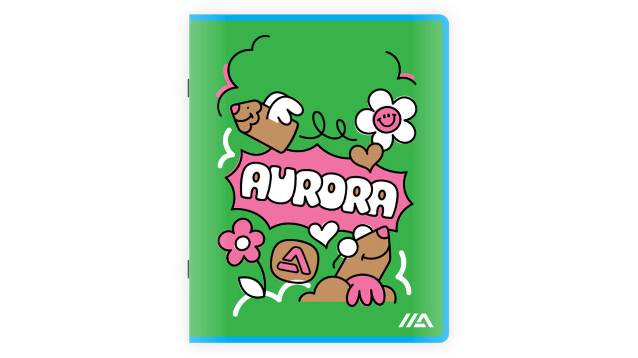 Schrift Aurora A5 ruit 5x5mm 200 pagina's 45gr