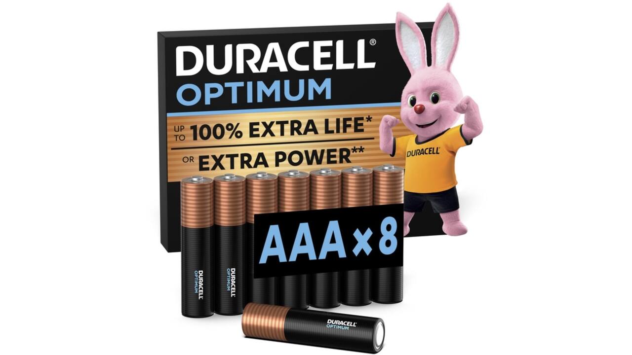 Batterij Duracell Optimum 100% 8xAAA