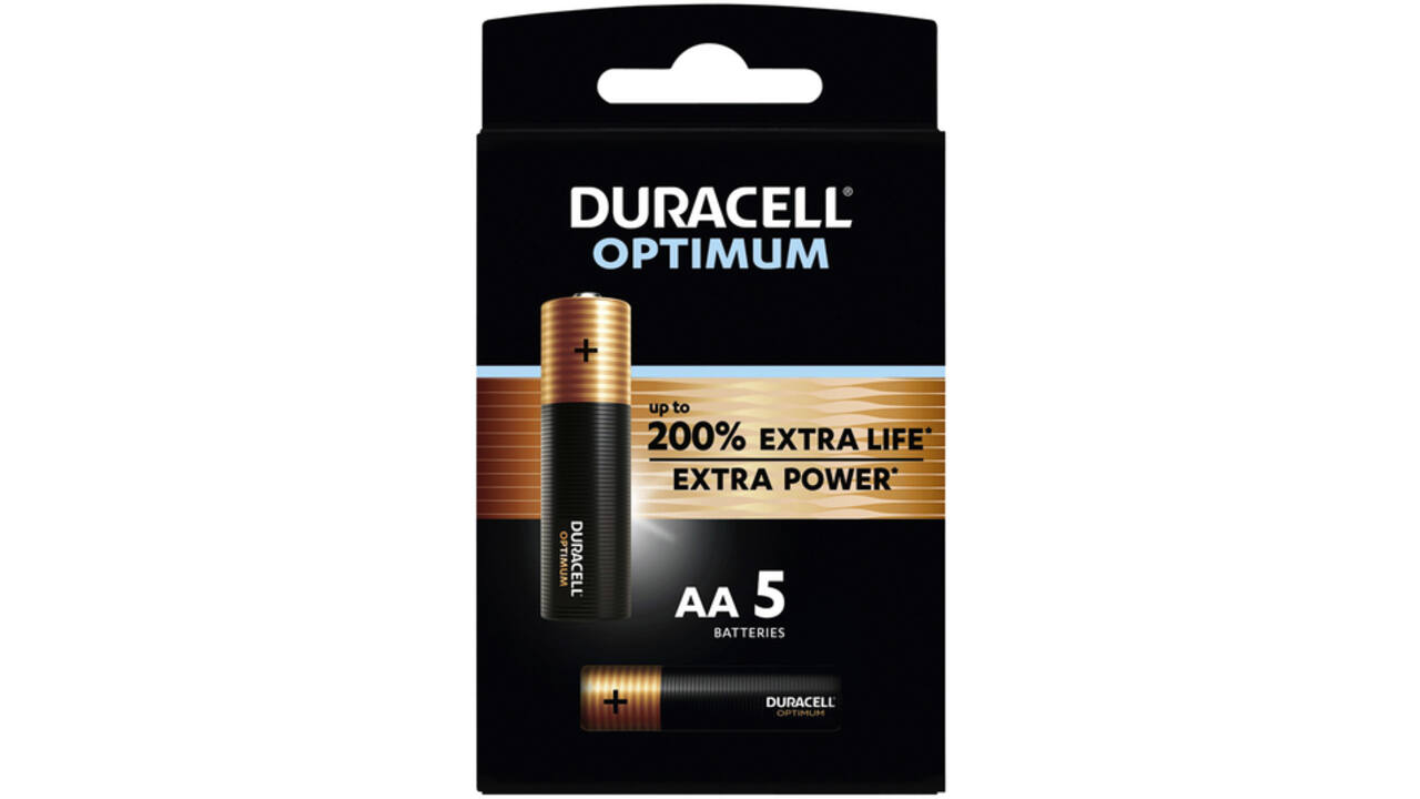 Batterij Duracell Optimum 200% 5xAA