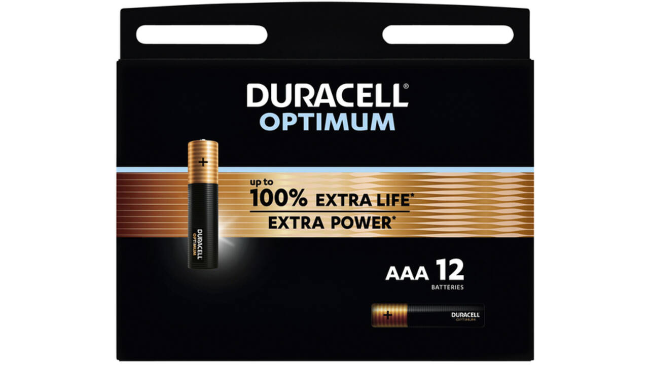 Batterij Duracell Optimum 100% 12xAAA