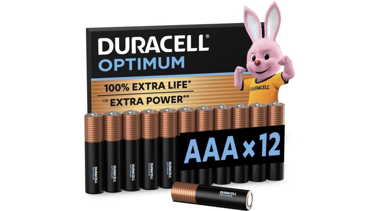 Batterij Duracell Optimum 100% 12xAAA