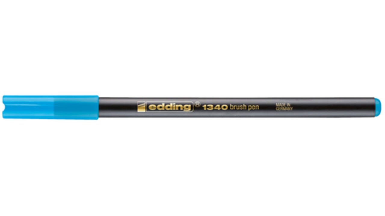 Brushpen edding 1340 azuurblauw