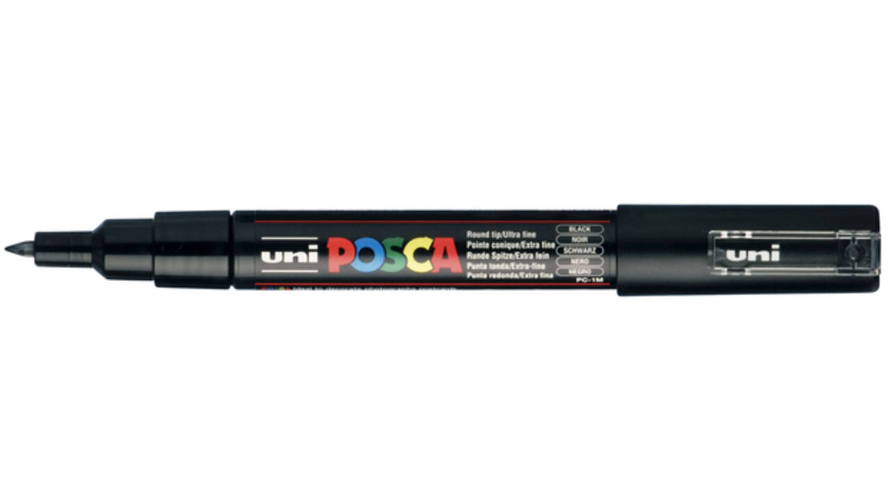 Verfstift Posca PC1MC extra fijn zwart