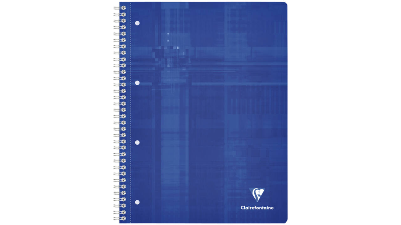 Collegeblok Clairefontaine Studium A4+ ruit 5x5mm 4-gaats 80 pagina's assorti