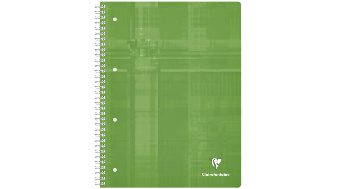 Collegeblok Clairefontaine Studium A4+ ruit 5x5mm 4-gaats 80 pagina's assorti