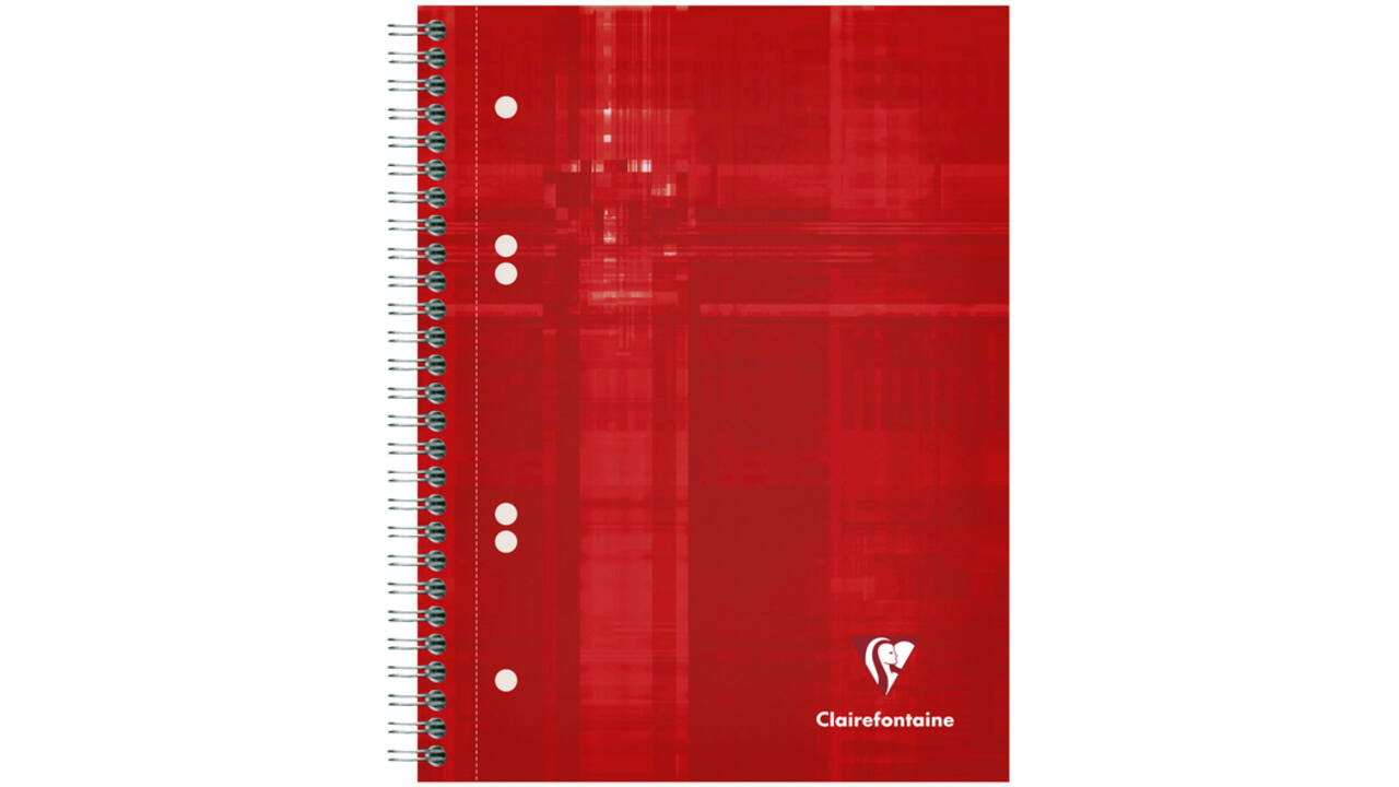 Collegeblok Clairefontaine Studium A5+ ruit 5x5mm 6-gaats 80 pagina's assorti