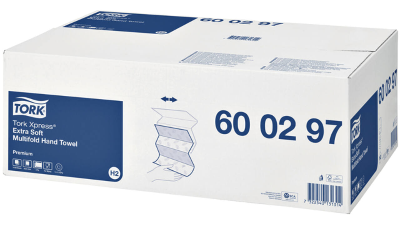 Vouwhanddoek Tork Express Multifold H2 Premium 2-laags 100st wit 600297