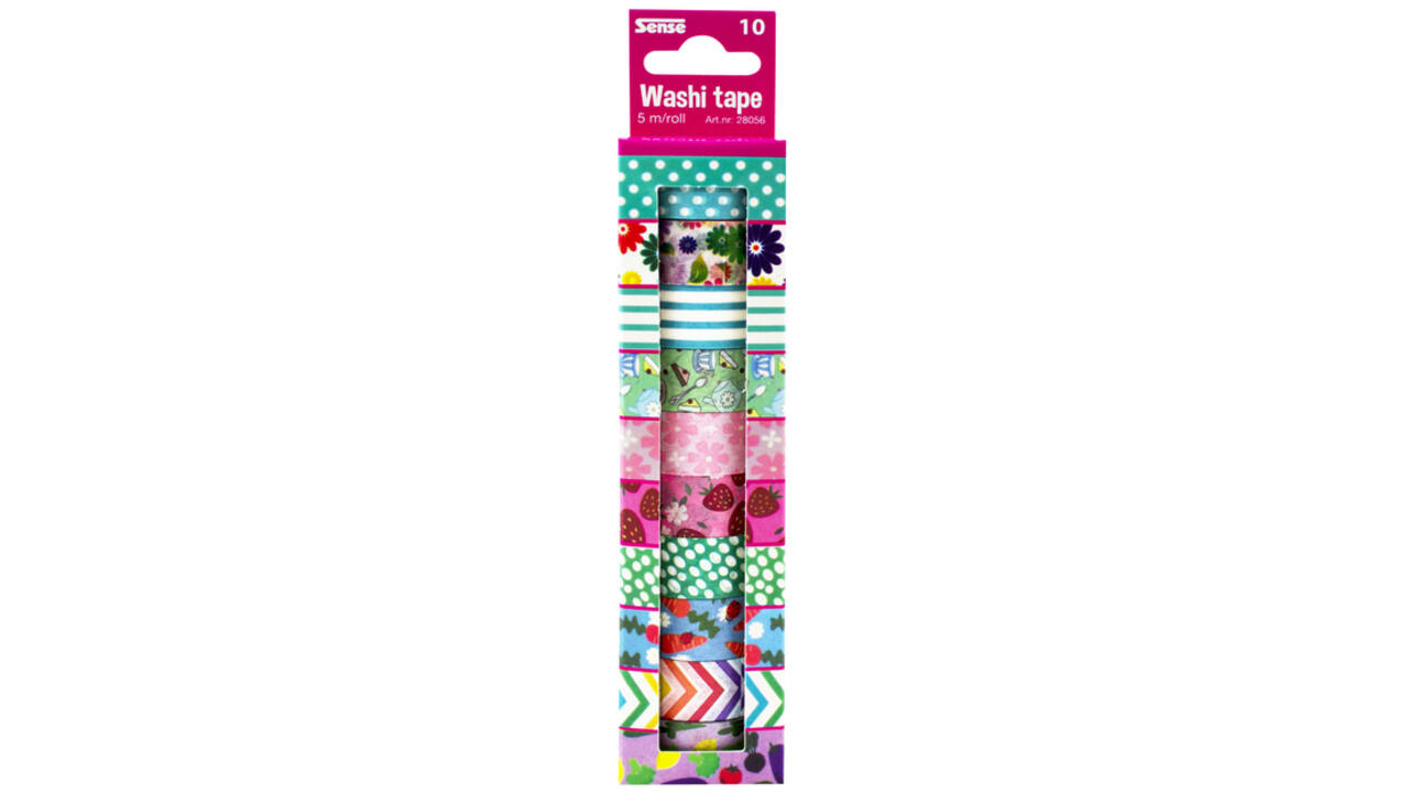 Washitape set à 10 rollen assorti