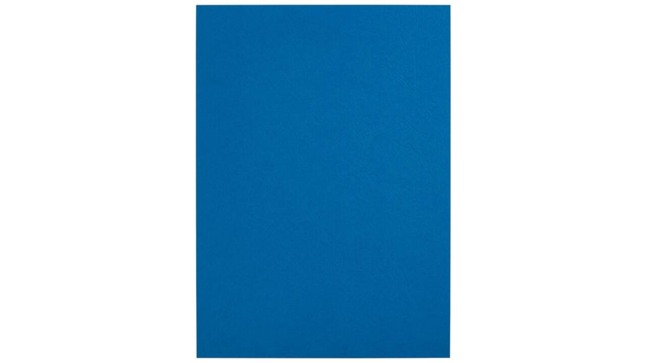 Voorblad GBC A4 lederlook met venster blauw 50stuks