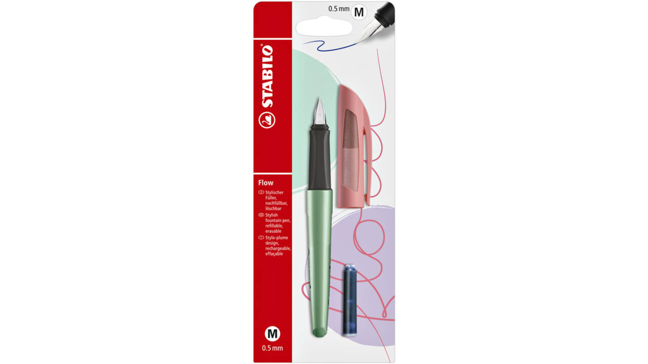 Vulpen STABILO Flow cosmetic medium red lips blister à 1 stuk