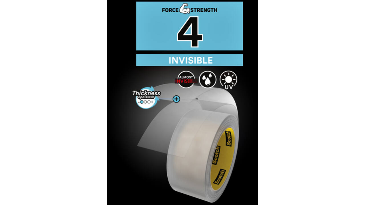 Plakband Scotch Extremium invisible 48mmx25m transparant