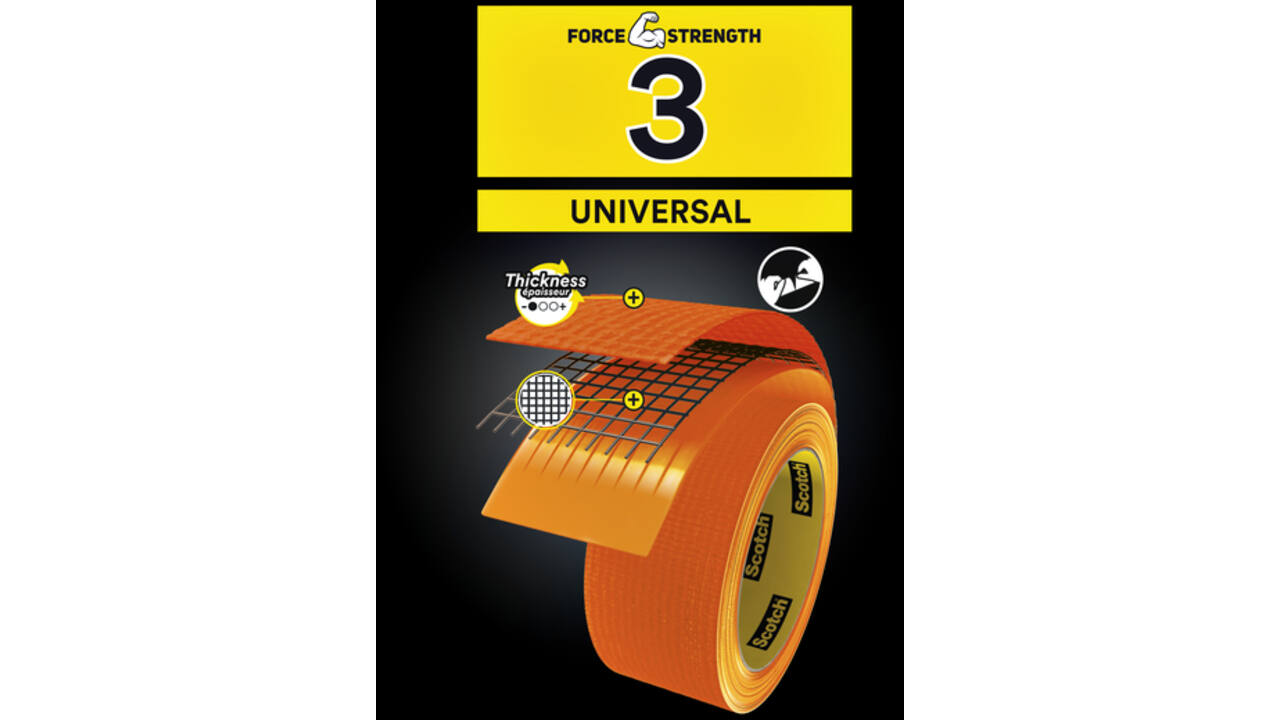 Plakband Scotch high visibility 48mmx25m oranje