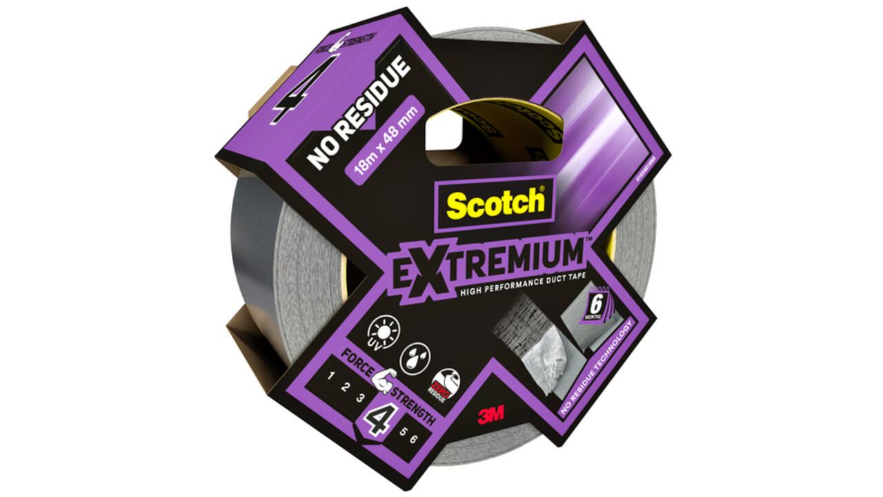 Duct tape Scotch Extremium no residue 18.2mx48mm grijs