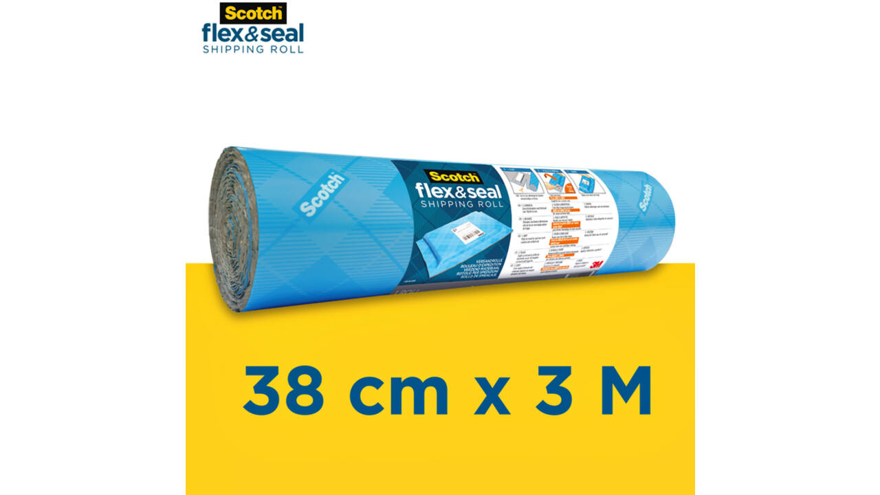 Verpakkingsrol Scotch Flex & Seal 38cmx3m