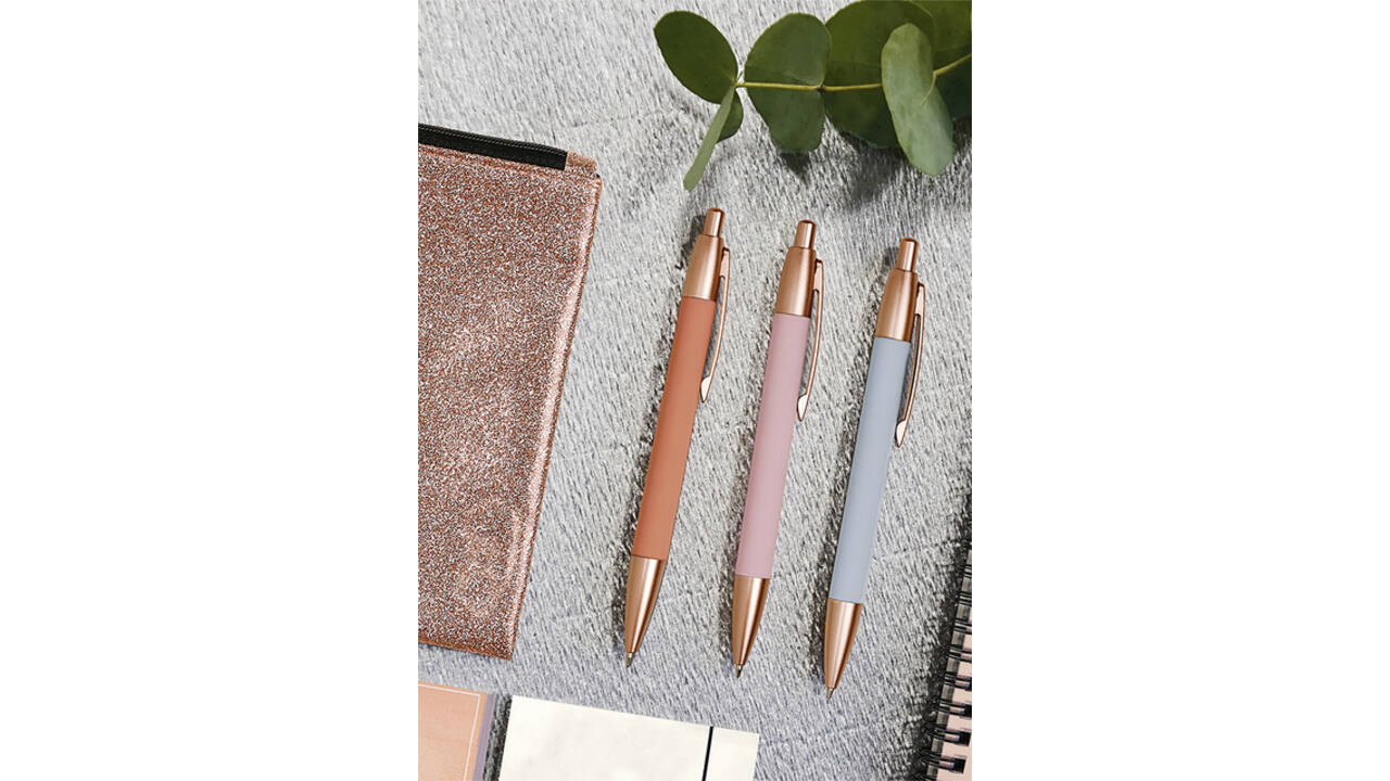 Balpen rosé goud 6 assorti