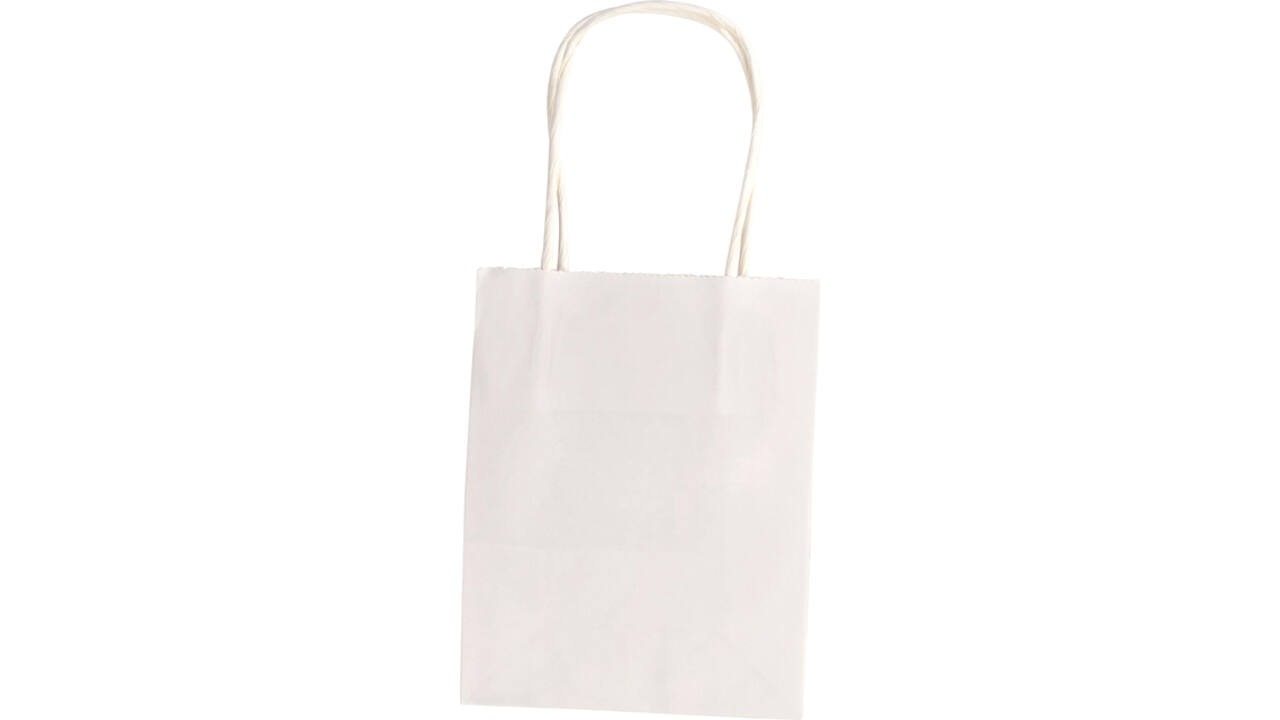 Tas met handvat Folia kraftpapier 110gr 12x15x5.5cm 20 stuks wit