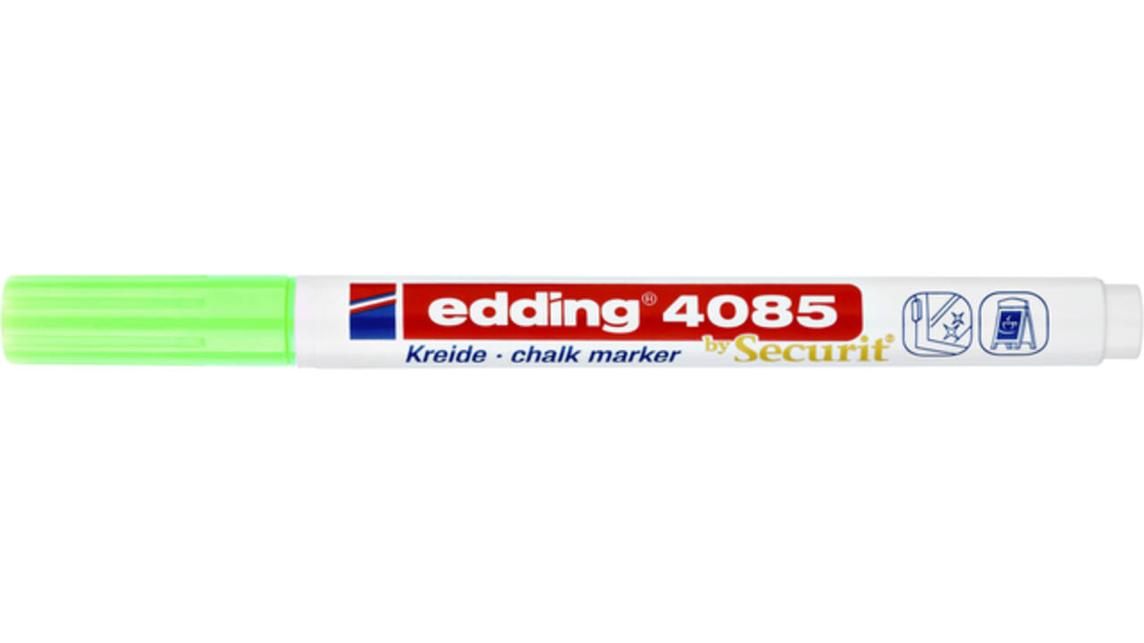 Krijtstift edding 4085 by Securit rond 1-2mm neon groen