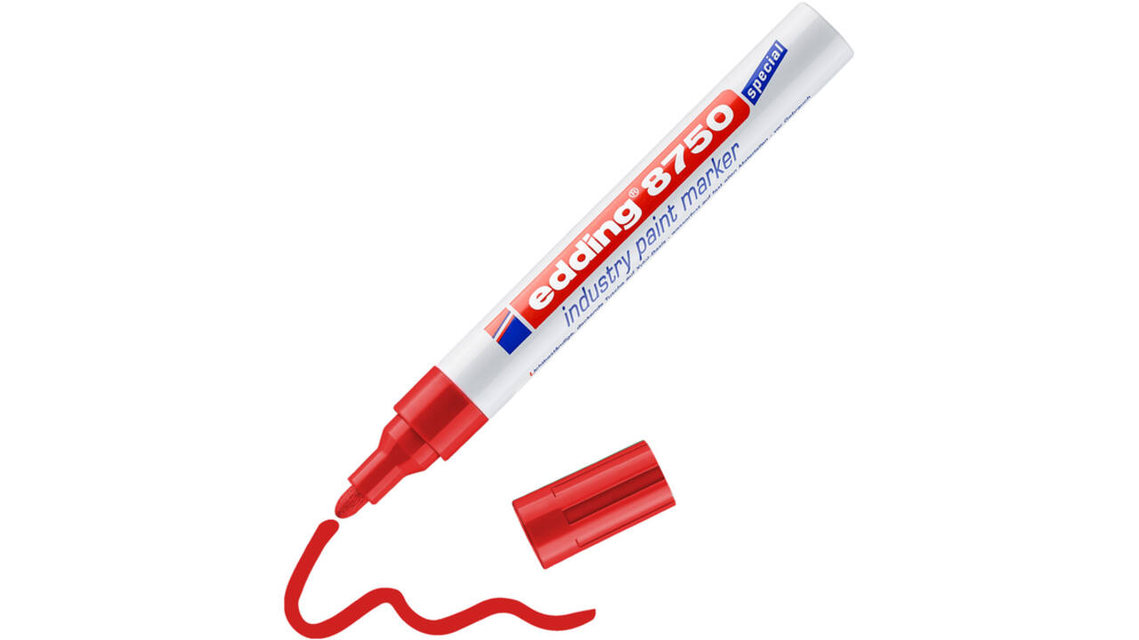 Lakmarker edding 8750 industrie rood