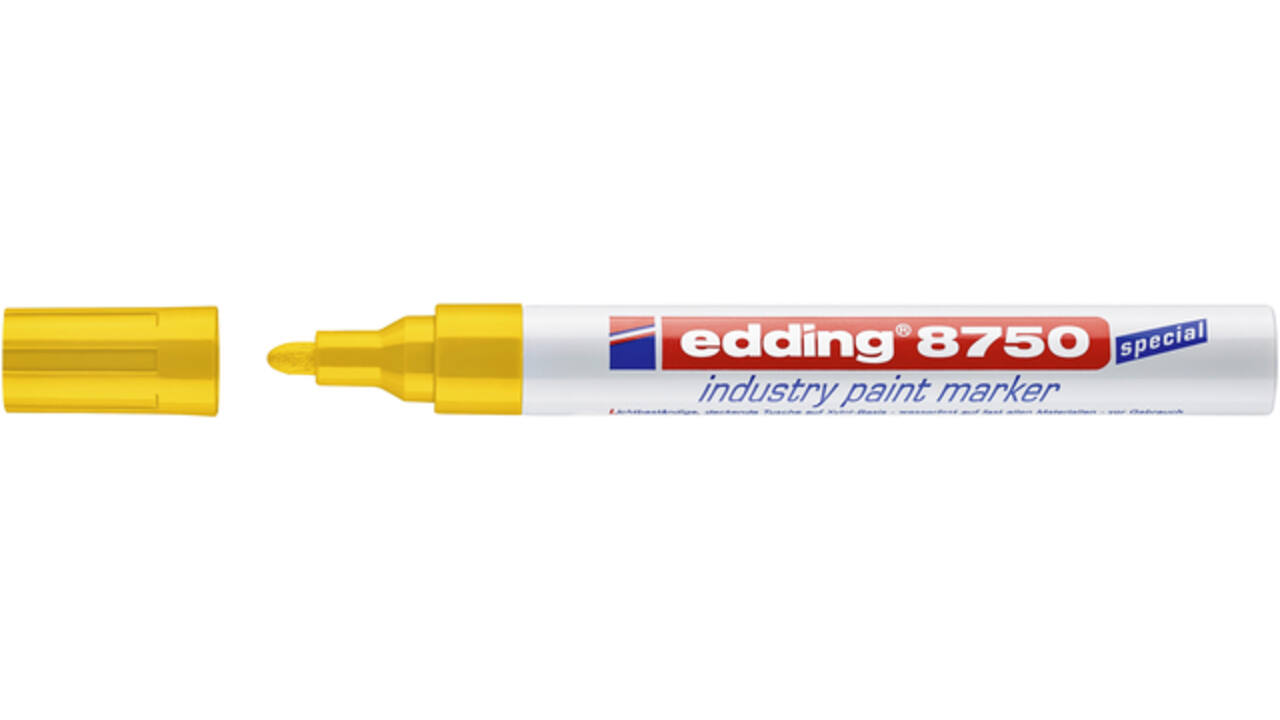 Lakmarker edding 8750 industrie geel