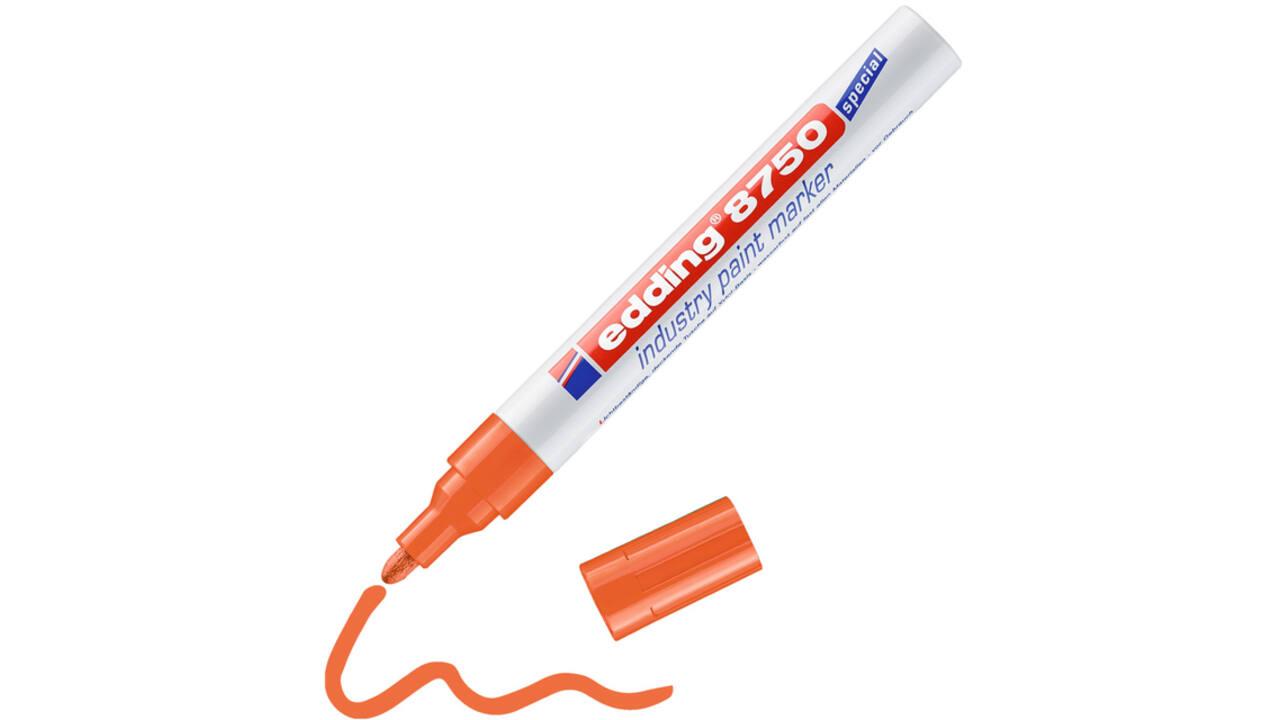 Lakmarker edding 8750 industrie oranje