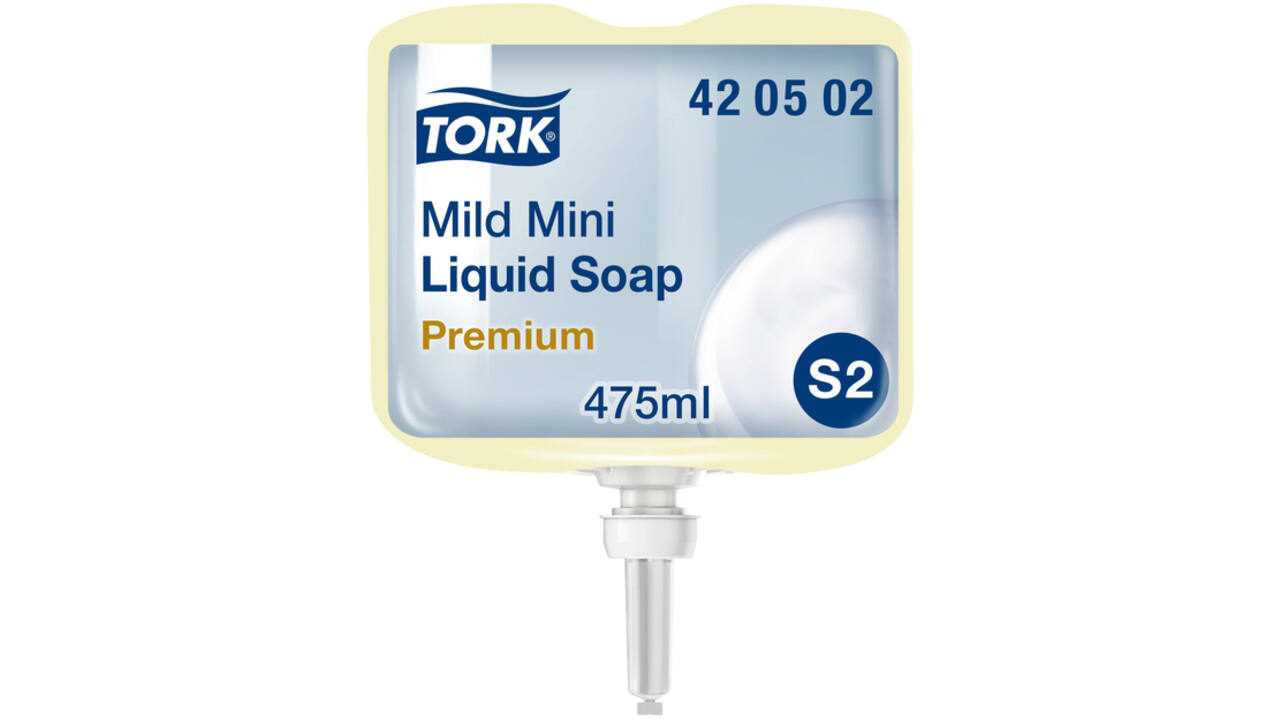 Handzeep Tork S2 vloeibaar huidvriendelijk geparfumeerd lichtgeel 475ml 420502
