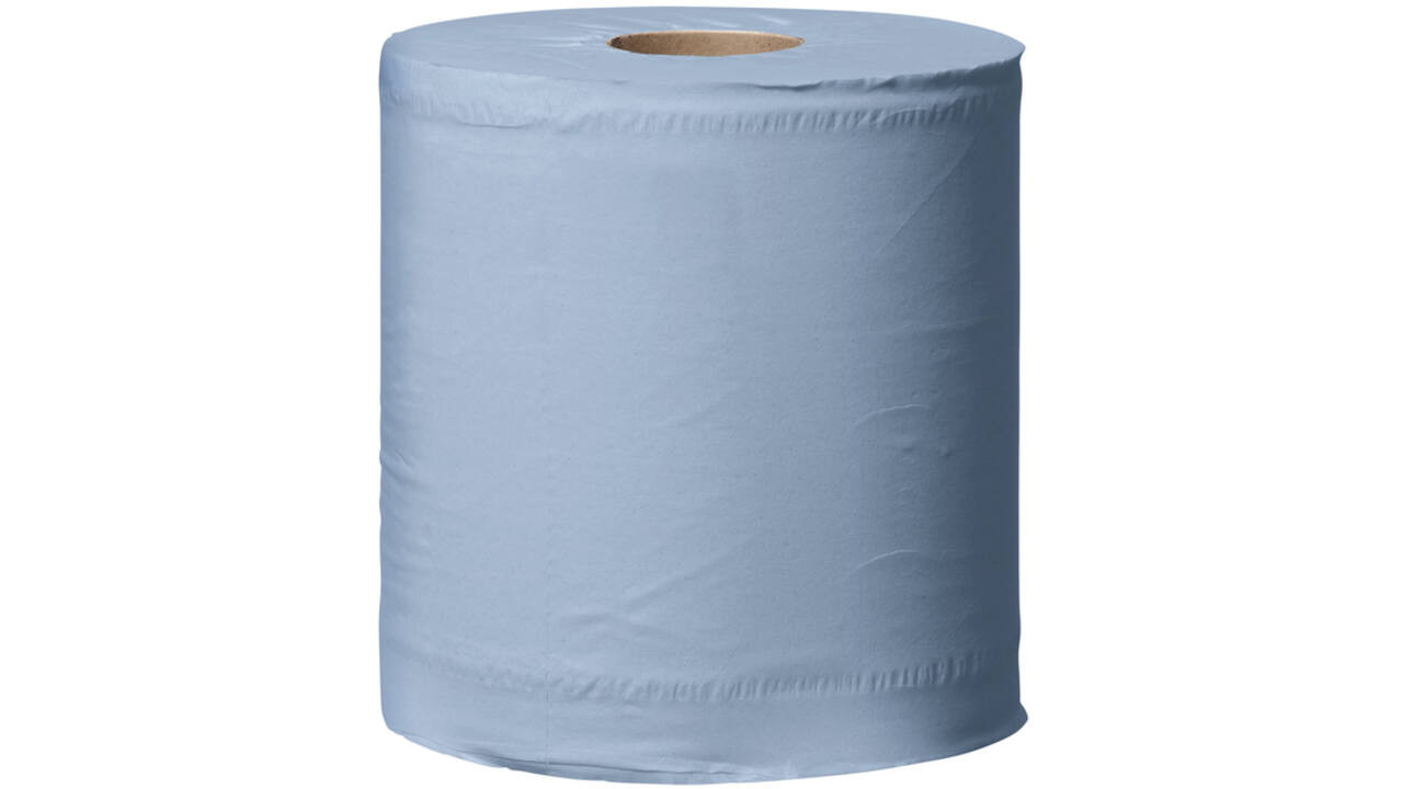 Poetspapier Tork Wiping Plus M2 Centerfeed 2-laags 157m blauw 128207