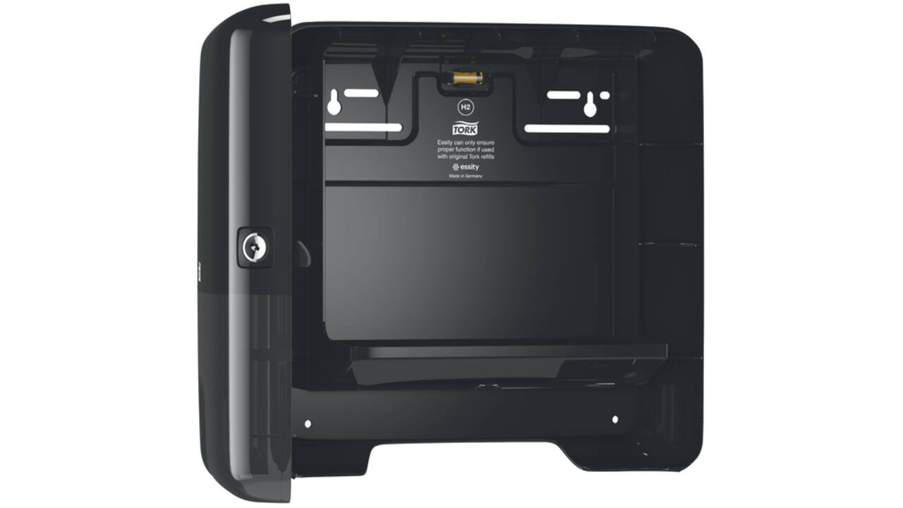 Handdoekdispenser Tork Xpress Mini H2 multifold zwart 552108