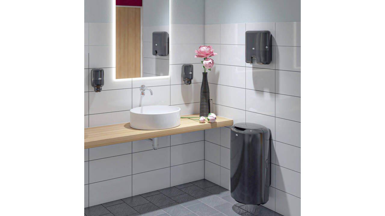 Handdoekdispenser Tork H3 Elevation C-vouw en Z-vouw zwart 553008
