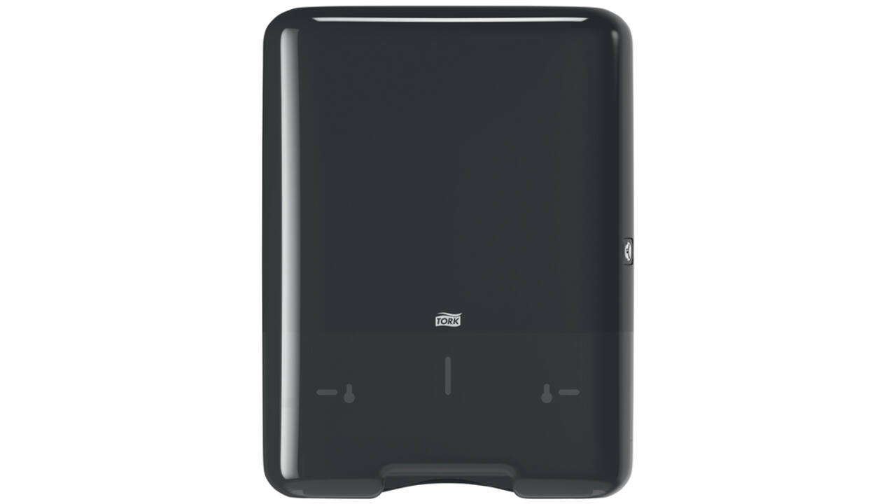 Handdoekdispenser Tork H3 Elevation C-vouw en Z-vouw zwart 553008