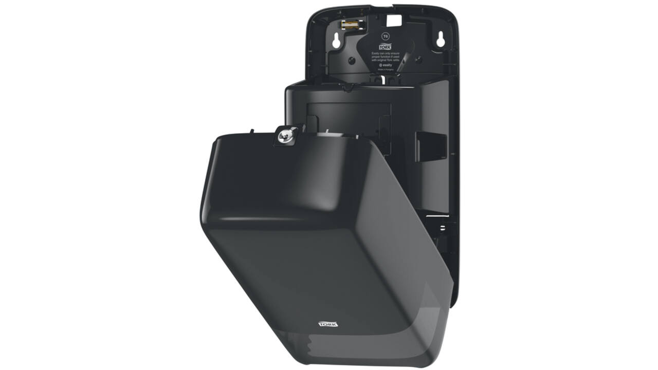 Toiletpapierdispenser Tork T6 Elevation medium duo zwart 557508