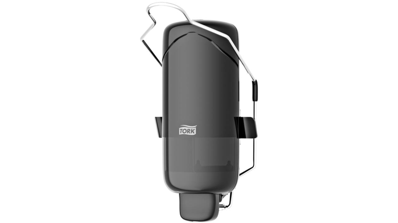 Zeepdispenser Tork S1 Elevation korte beugel 1000ml zwart 560109
