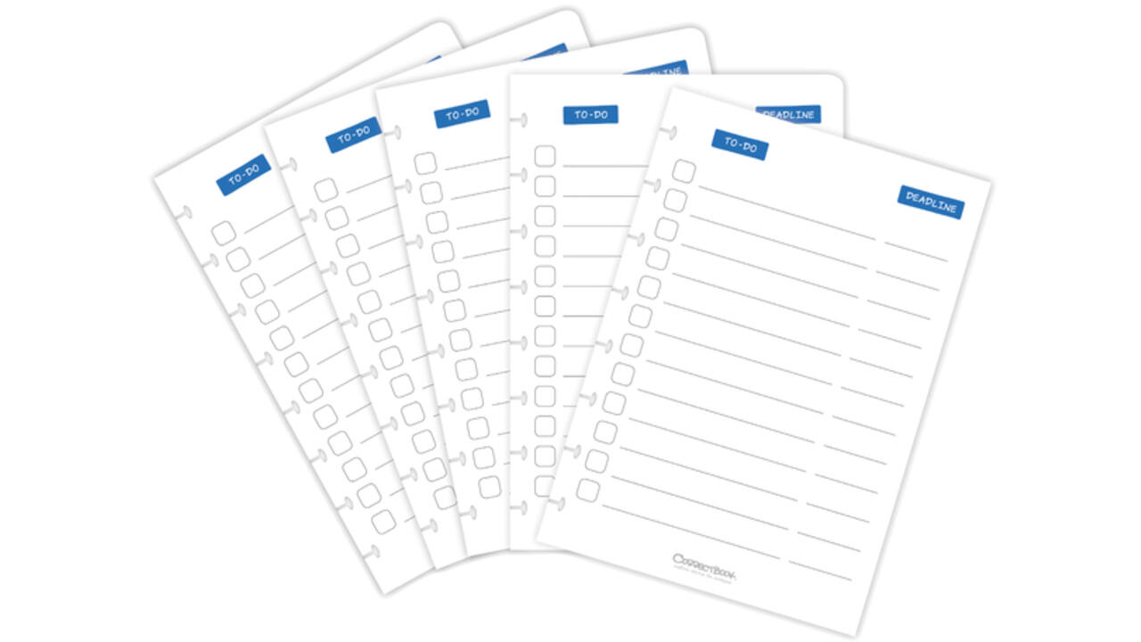 Uitbreidingsset Correctbook A5 to-do 5 bladen