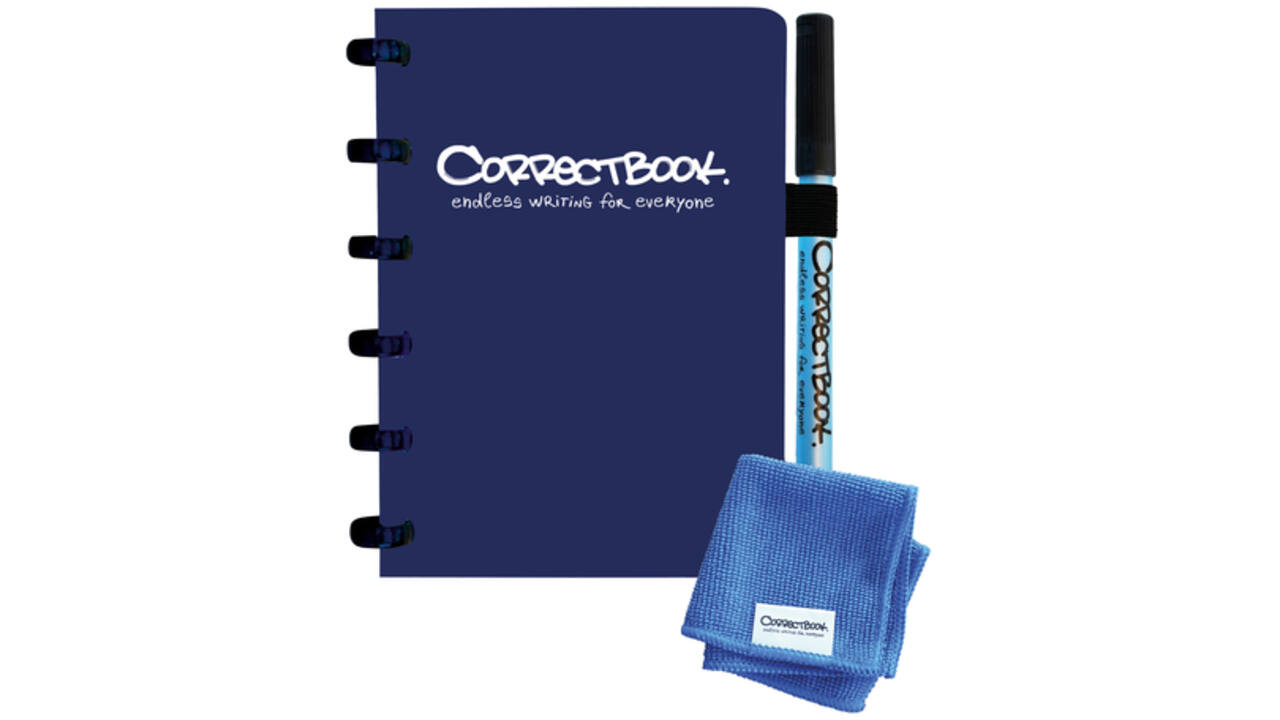 Notitieboek Correctbook A6 lijn 40blz midnight blue