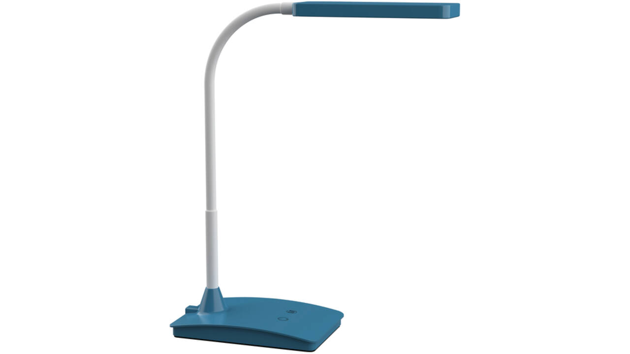 Bureaulamp MAUL Pearly LED voet dimbaar colour vario atlantic blue