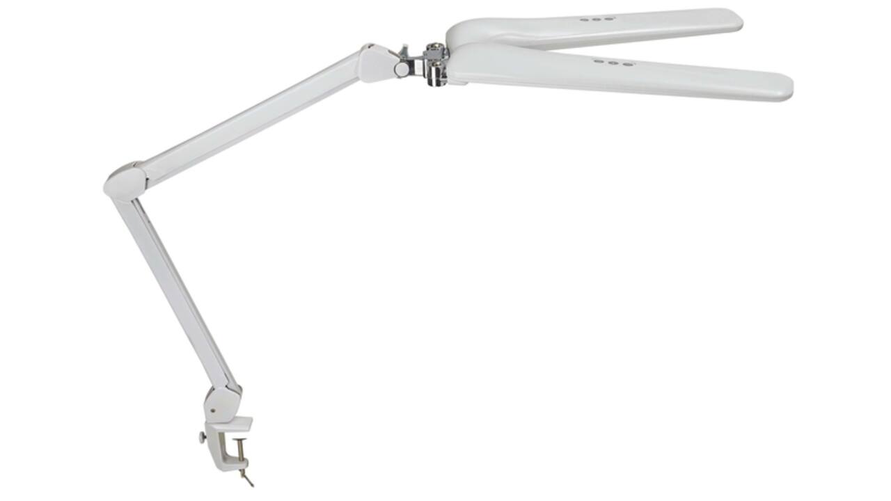 Werkpleklamp MAUL Craft duo LED tafelklem dimbaar wit